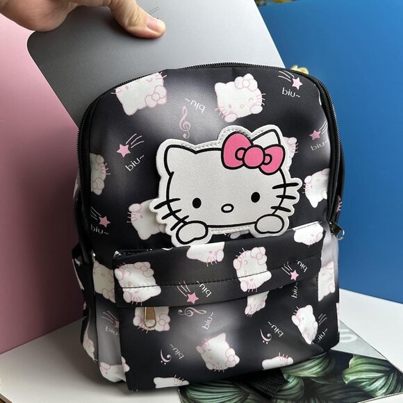 Kawaii Cute Cartoon Nylon Mini Backpack with Card Holder for Women and Teens - Picture 4 of 7